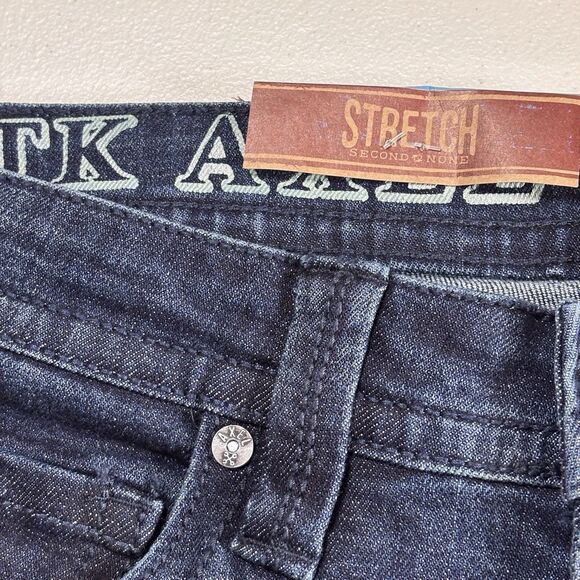 T.K. Axel Men's Slim Boot Cut Stretch 7 Pocket Denim Jean Dark 32x30 NWT - Picture 8 of 16